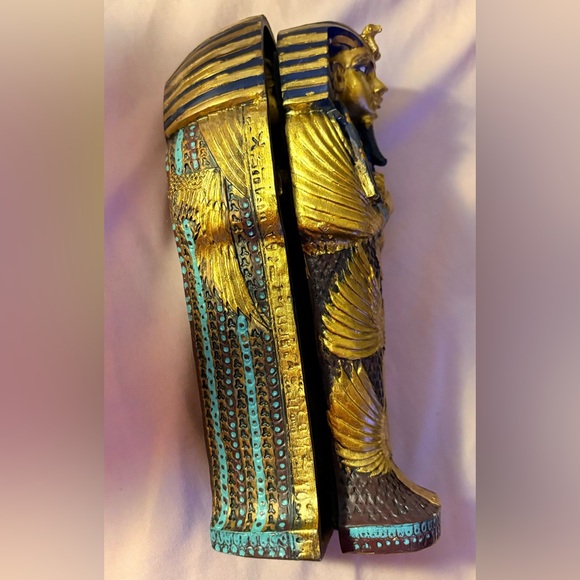 King Tutankhamen trinket box mummy sarcophagus vintage ancient Egypt decor - Picture 2 of 5